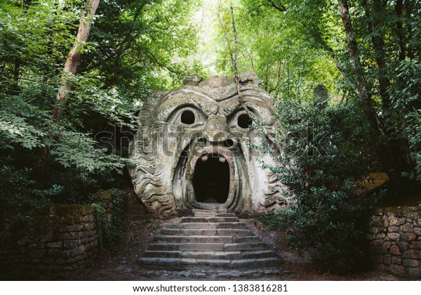 Orcus Mouth Sculpture Famous Parco Dei Buildings Landmarks