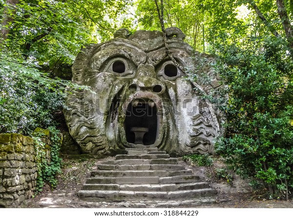 Orcus Mouth Sculpture Famous Parco Dei Stock Photo Edit Now