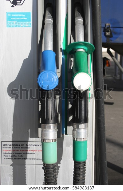 In order to fill\
the tank with gasoline, you need to stop at the right column and\
use the hose for refueling.