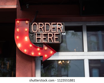 Order Here Sign