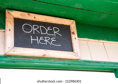 Order Here Sign