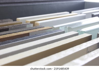 orderliness in an archive or catalog lie in orderly rows pelantically stacked and matched to each other by color and shape cataloged in form and content in several rows - Shutterstock ID 2191485439