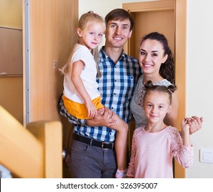 Ordinary Middle Class Family Moving In New House 