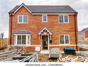 An Ordinary New House Just Sold And  Builders Are Finishing Work