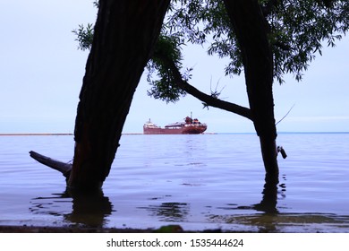 Ore Boat Leaving Marquette, Michigan