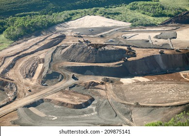 Ore Stored An A Open Pit Mining Operation