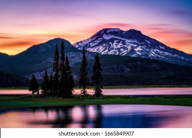 Oregon Mountains At Sparks Lake