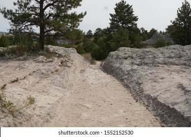 Oregon Trail Wagon Ruts, Ft Laramie, WY, USA, 09/12/19