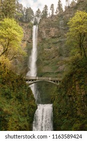 Oregon's Multnomah Falls on a Sunny Day