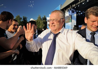 Orel, Russia - August 05, 2016: Orel City Day. Vladimir Zhirinovsky Meeting People