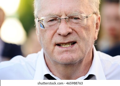 Orel, Russia - August 05, 2016: Orel City Day. Vladimir Zhirinovsky, LDPR (Liberal Democracy Party Of Russia) Leader In Spectacles