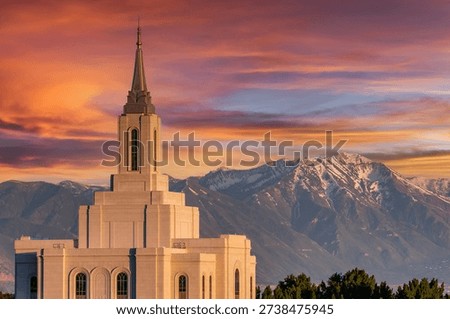 Orem Utah Temple at Sunset