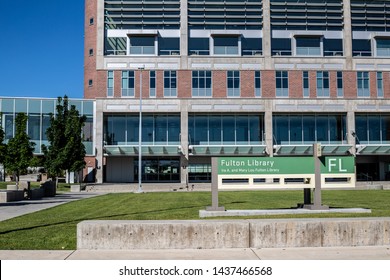 OREM, UTAH / UNITED STATES - JUNE 28 2019: Fulton Library, Utah Valley University