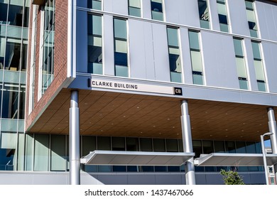 OREM, UTAH / UNITED STATES - JUNE 28 2019: Clarke Building, Utah Valley University