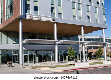 OREM, UTAH / UNITED STATES - JUNE 28 2019: Clarke Building, Utah Valley University