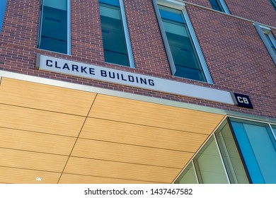 OREM, UTAH / UNITED STATES - JUNE 28 2019: Clarke Building, Utah Valley University