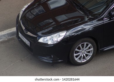 Orenburg, Russia - June 08,2019: Subaru Legacy Rides On The Road 