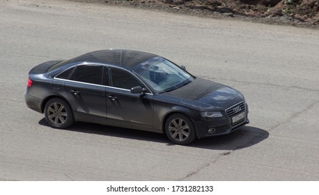 Orenburg, Russia - May 13, 2020: Audi A6 Rides On The Road