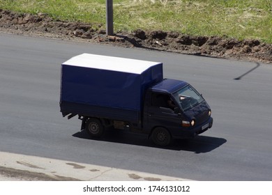 Orenburg, Russia - May 29, 2020: Hyundai Porter Rides On The Road  