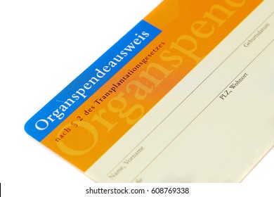 Organ Donor Card Hd Stock Images Shutterstock
