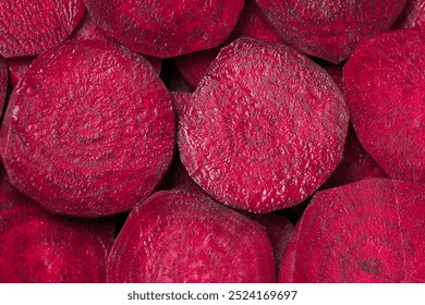 Organic Beetroot Slices Background. Fresh organic beetroot - Powered by Shutterstock