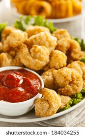 Organic Breaded Popcorn Shrimp With Cocktail Sauce