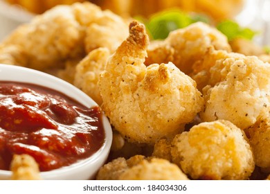 Organic Breaded Popcorn Shrimp With Cocktail Sauce