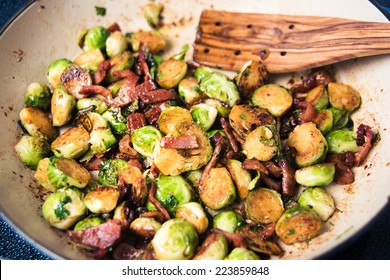 Organic Brussels Sprouts Sauteed with Bacon
