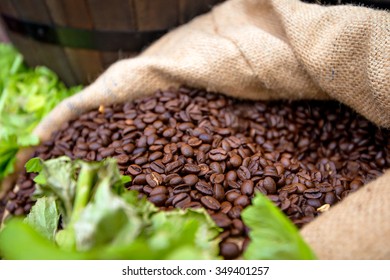 Organic Coffee Beans In The Bag At Evening Market In Sydney