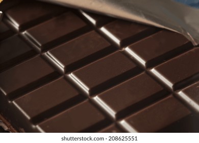 Organic Dark Chocolate Candy Bar In A Wrapper