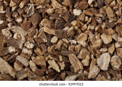 Organic Dried Dandelion Root Tea Closeup