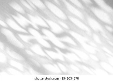 Organic Drop Diagonal Shadow On A White Wall, Overlay Effect For Photo And Mockups