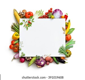 Organic food background and Copy space. Food photography different fruits and vegetables isolated white background. High resolution product - Powered by Shutterstock