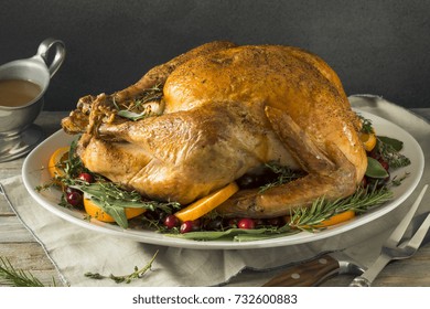 Organic Free Range Homemade Thanksgiving Turkey With Sides