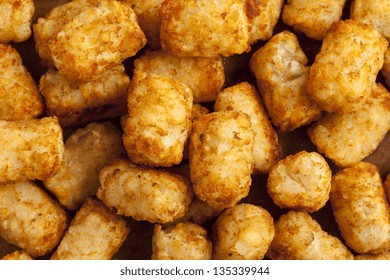 Organic Fried Tater Tots made from fried potato - Shutterstock ID 135339944