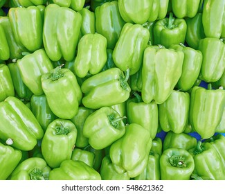 organic green bell peppers top view, natural background - Powered by Shutterstock