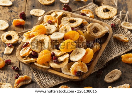 Organic Healthy Assorted Dried Fruit on a Plate