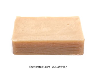 Organic Homemade Soap Bar Isolated On White 