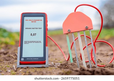 Organic Matter Test Quantifies decomposed plant and animal residues that enhance soil fertility. soil test in field