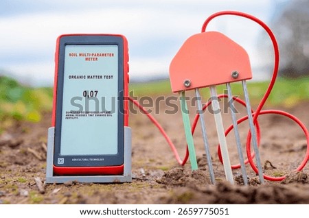Organic Matter Test Quantifies decomposed plant and animal residues that enhance soil fertility. soil test in field