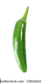  An Organic Serrano Pepper Isolated On White