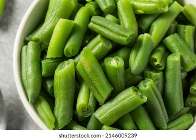 Organic Steamed Green Beans in a Bowl