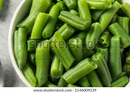 Organic Steamed Green Beans in a Bowl
