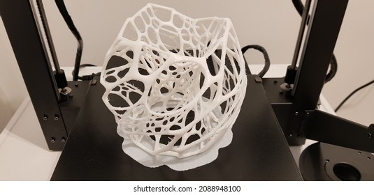 Organic structure made with a 3D printer.