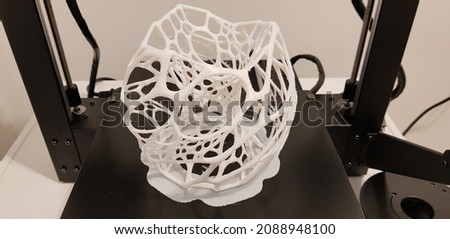 Organic structure made with a 3D printer.