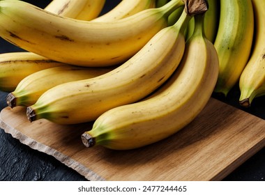 Organic yellow bananas, ripe and abundant. Freshness and nutrition in a full frame capture. - Powered by Shutterstock