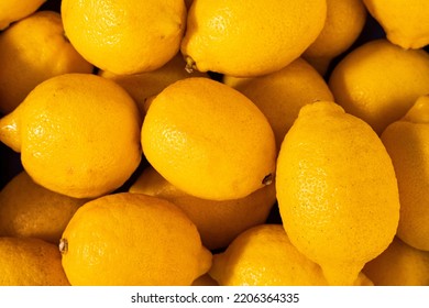 Organic Yellow Lemon In The Village Market - Citrus Limon