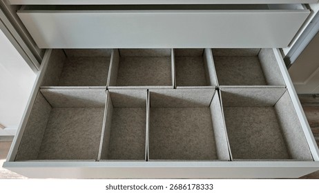 Organization of space for storage of clothes. Sorting and organizing