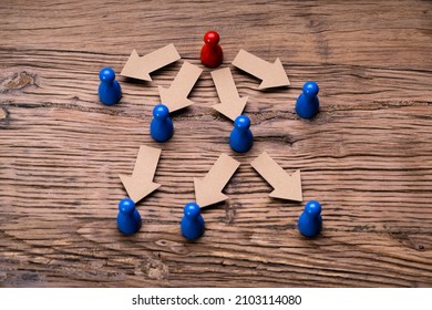 Organization Teamwork Concept. Business Work Delegation Structure