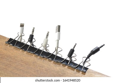 Organized Computer Cables Isolated On White Background. 